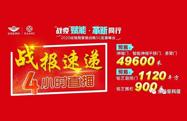 戰(zhàn)“疫”賦能 革新同行 金鴻星總部5G直播“新模式”線上初戰(zhàn)告捷